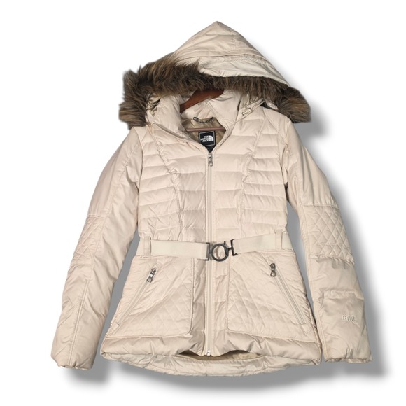The North Face Jackets & Blazers - The North Face 600 Goose Down Belted Faux Fur Hood Puffer Jacket Womens Med A64M